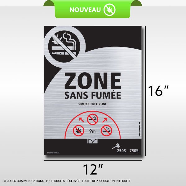 Panneau adhésif réglementation anti-tabac ''Interdiction de fumer'',  dimensions 148 x 210 mm - Le Temps des Travaux